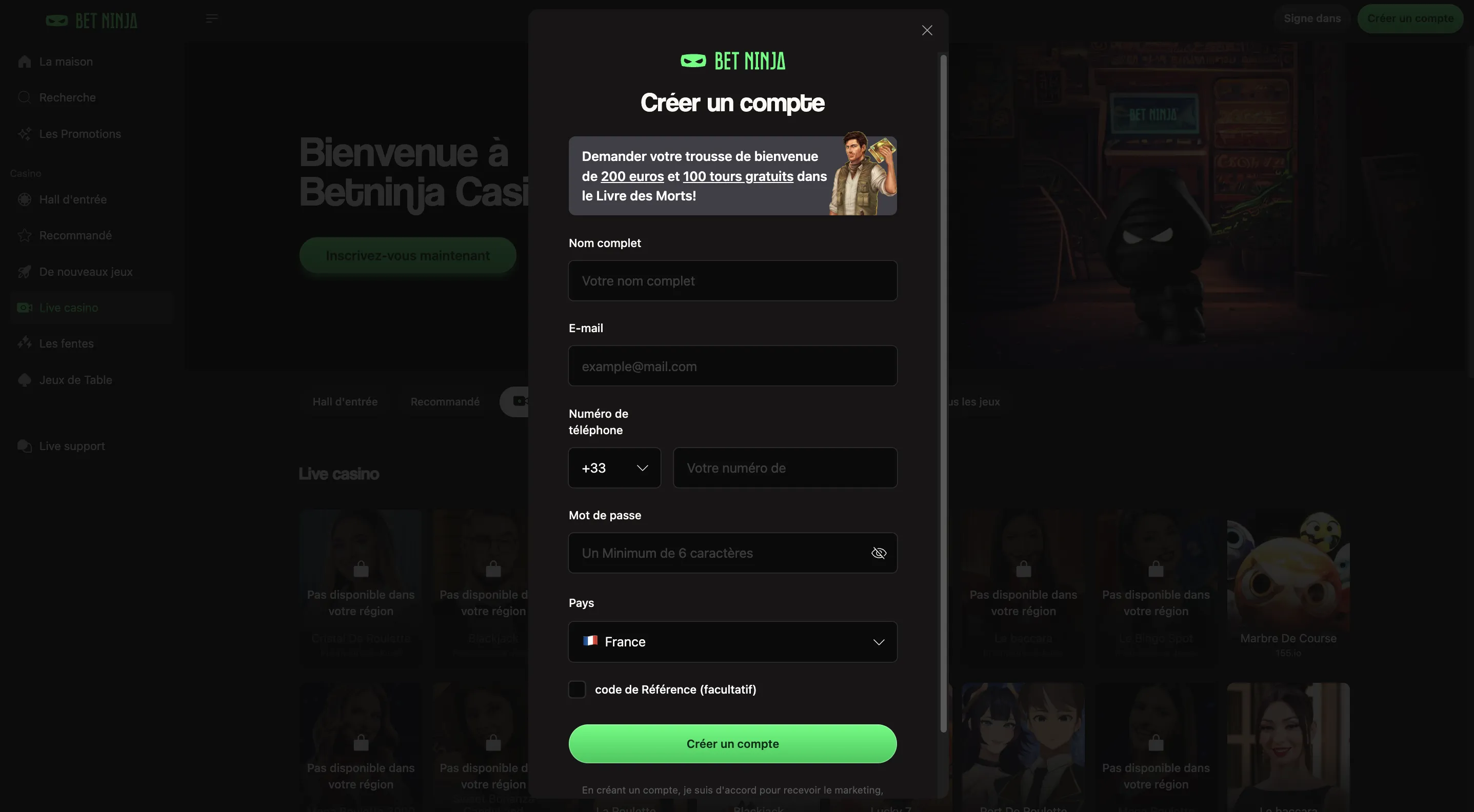 Inscription sur un crypto casino en ligne : étapes à suivre