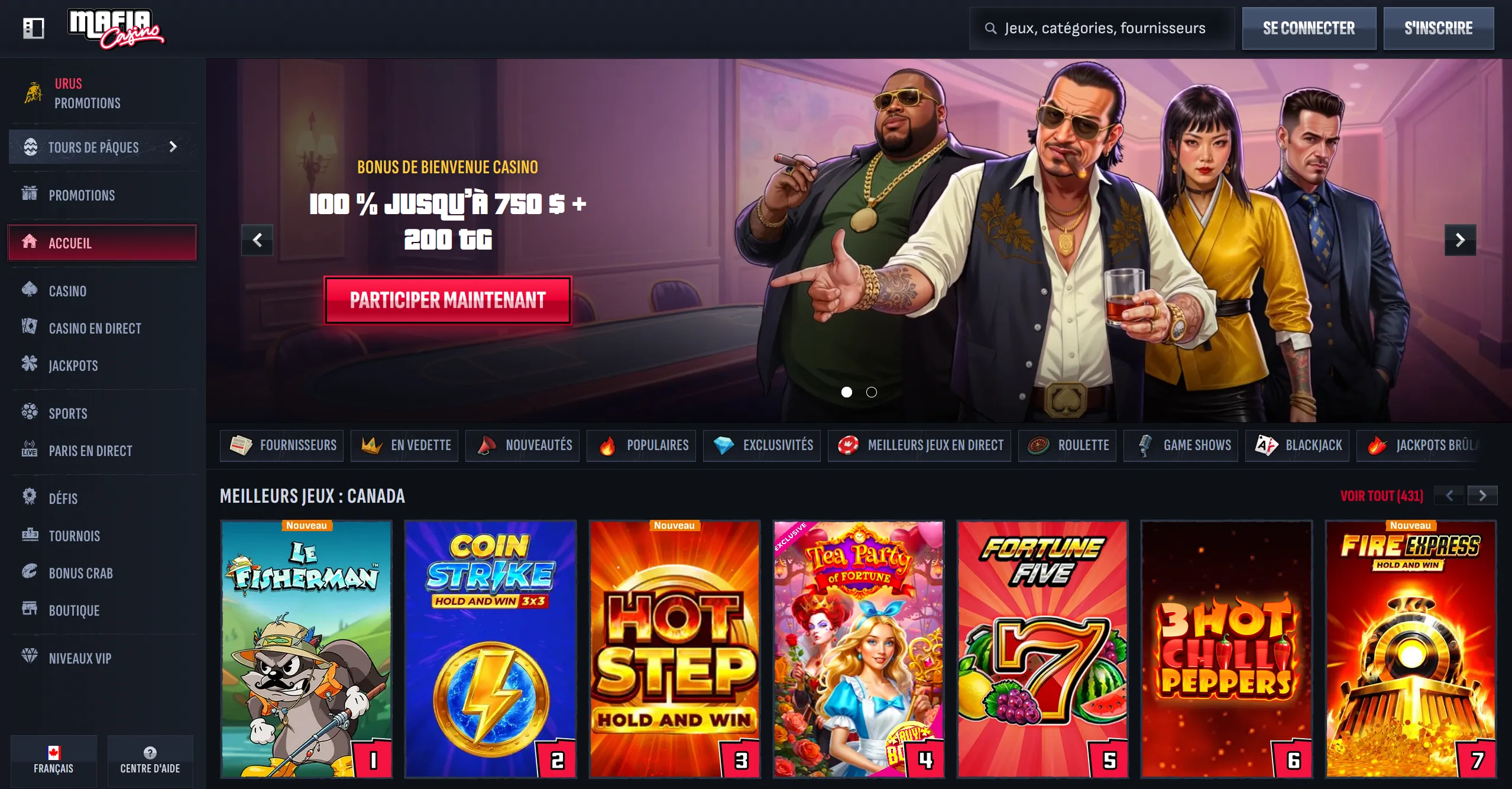 Meilleur mobile casino Canada 2026